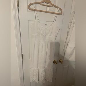 Smocked Waist Sweetheart Midi Dress